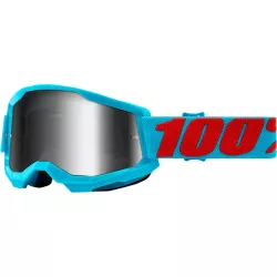 Μάσκα μηχανής motocross 100% STRATA2 SUMMIT-MIRROR SILVER Μάσκα μηχανής motocross 100% STRATA2 SUMMIT-MIRROR SILVER