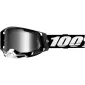 Μάσκα μηχανής motocross 100% RACECRAFT2 BLACK-MIRROR SILVER thumb