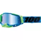Μάσκα μηχανής motocross 100% RACECRAFT2 FREMONT-MIRROR BLUE thumb