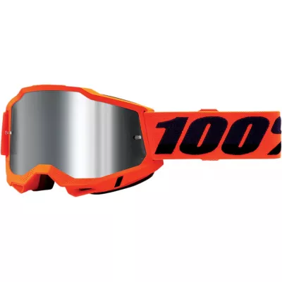 Μάσκα motocross 100% ACCURI2 NEON ORANGE-MIRROR SILVER