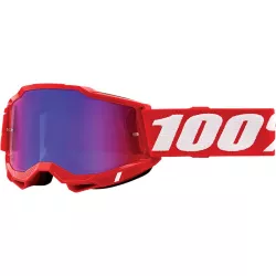 Μάσκα μηχανής motocross 100% ACCURI2 RED-MIRROR RED/BLUE Μάσκα μηχανής motocross 100% ACCURI2 RED-MIRROR RED/BLUE