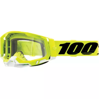 Μάσκα μηχανής motocross 100% RACECRAFT2 YELLOW-CLEAR