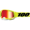 Μάσκα μηχανής motocross 100% RACECRAFT2 YELLOW-MIRROR RED