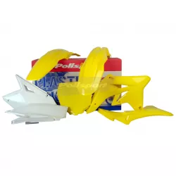Κιτ πλαστικών MX POLISPORT για Suzuki RMZ250 -2007-09 Yellow/White OEM Color (09)