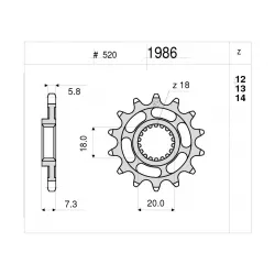 Γρανάζι κίνησης εμπρός TROFEO 361986Z13 Γρανάζι κίνησης εμπρός TROFEO 361986Z13