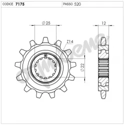 Γρανάζι κίνησης εμπρός TROFEO 367175Z13 Γρανάζι κίνησης εμπρός TROFEO 367175Z13