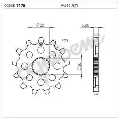 Γρανάζι κίνησης εμπρός TROFEO 367178Z13 Γρανάζι κίνησης εμπρός TROFEO 367178Z13