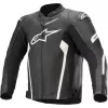 Δερμάτινο μπουφάν μηχανής ALPINESTARS FASTER V2 ΜΑΥΡΟ/ΛΕΥΚΟ
