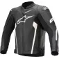 Δερμάτινο μπουφάν μηχανής ALPINESTARS FASTER V2 ΜΑΥΡΟ/ΛΕΥΚΟ thumb