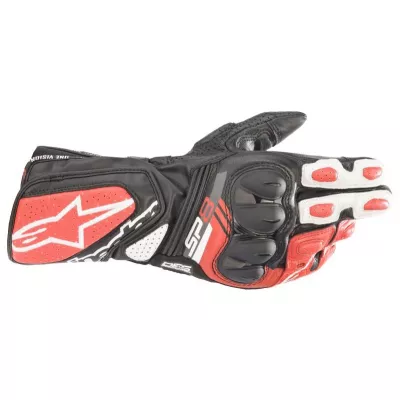 Δερμάτινα γάντια μηχανής ALPINESTARS SP-8 V3 ΜΑΥΡΟ/ΛΕΥΚΟ/ΚΟΚΚΙΝΟ