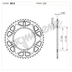 Γρανάζι πίσω κίνησης TROFEO 365015150 ΜΑΥΡΟ Γρανάζι πίσω κίνησης TROFEO 365015150 ΜΑΥΡΟ