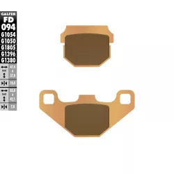 Τακάκια μοτοσυκλέτας Εμπρός / Πίσω Galfer SINTERED FD094G1396 Τακάκια μοτοσυκλέτας Εμπρός / Πίσω Galfer SINTERED FD094G1396