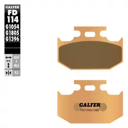 Πίσω τακάκια φρένων μοτοσυκλέτας Galfer SINTERED FD114G1396 Πίσω τακάκια φρένων μοτοσυκλέτας Galfer SINTERED FD114G1396