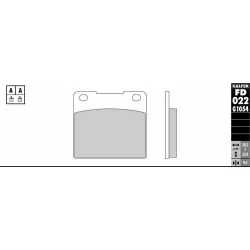 Πίσω τακάκια φρένων μοτοσυκλέτας Galfer SEMI METAL FD022G1054 Πίσω τακάκια φρένων μοτοσυκλέτας Galfer SEMI METAL FD022G1054