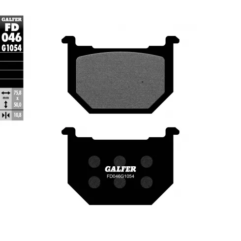 Τακάκια μοτοσυκλέτας Εμπρός Galfer SEMI METAL FD046G1054 Τακάκια μοτοσυκλέτας Εμπρός Galfer SEMI METAL FD046G1054