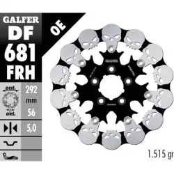 Δισκόπλακα μοτοσυκλέτας πίσω GALFER πλευστή 292x5mm DF681FRH Δισκόπλακα μοτοσυκλέτας πίσω GALFER πλευστή 292x5mm DF681FRH