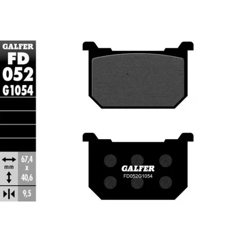 Τακάκια μοτοσυκλέτας Εμπρός / Πίσω Galfer SEMI METAL FD052G1054 Τακάκια μοτοσυκλέτας Εμπρός / Πίσω Galfer SEMI METAL FD052G1054