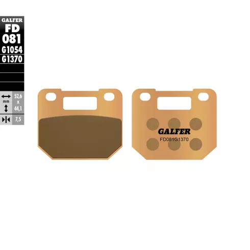 Τακάκια μοτοσυκλέτας Εμπρός Galfer SINTERED COMPOUND FD081G1370 Τακάκια μοτοσυκλέτας Εμπρός Galfer SINTERED COMPOUND FD081G1370