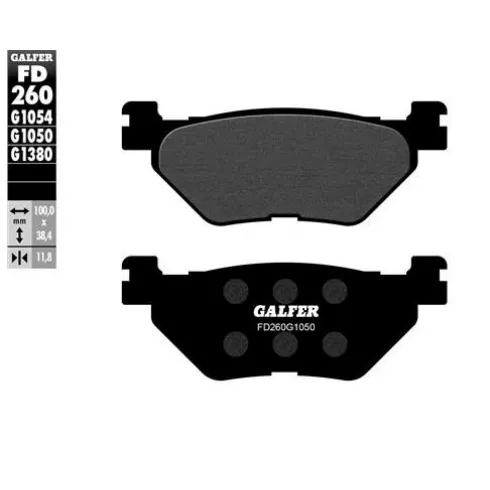 Πίσω τακάκια φρένων μοτοσυκλέτας Galfer SCOOTER FD260G1050 Πίσω τακάκια φρένων μοτοσυκλέτας Galfer SCOOTER FD260G1050