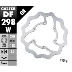 Δισκόπλακα μοτοσυκλέτας εμπρός Galfer WAVE FIXED 270x3mm DF298W Δισκόπλακα μοτοσυκλέτας εμπρός Galfer WAVE FIXED 270x3mm DF298W