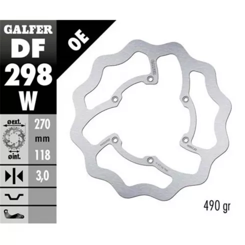 Δισκόπλακα μοτοσυκλέτας εμπρός Galfer WAVE FIXED 270x3mm DF298W Δισκόπλακα μοτοσυκλέτας εμπρός Galfer WAVE FIXED 270x3mm DF298W