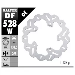 Πίσω δισκόπλακα μοτοσυκλέτας Galfer WAVE FIXED 282x5mm DF528W Πίσω δισκόπλακα μοτοσυκλέτας Galfer WAVE FIXED 282x5mm DF528W