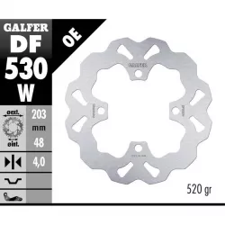 Πίσω δισκόπλακα μοτοσυκλέτας Galfer WAVE FIXED 203x4mm DF530W Πίσω δισκόπλακα μοτοσυκλέτας Galfer WAVE FIXED 203x4mm DF530W