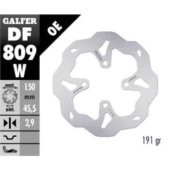 Πίσω δισκόπλακα μοτοσυκλέτας Galfer WAVE FIXED 150x2,9mm DF809W Πίσω δισκόπλακα μοτοσυκλέτας Galfer WAVE FIXED 150x2,9mm DF809W