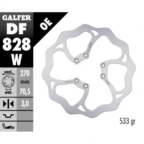 Δισκόπλακα μοτοσυκλέτας εμπρός Galfer WAVE FIXED 270x3mm DF828W Δισκόπλακα μοτοσυκλέτας εμπρός Galfer WAVE FIXED 270x3mm DF828W