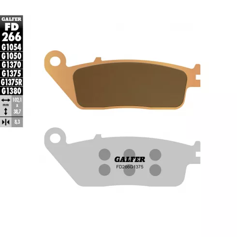 Τακάκια μοτοσυκλέτας Εμπρός Galfer SINTERED COMPOUND FD266G1375 Τακάκια μοτοσυκλέτας Εμπρός Galfer SINTERED COMPOUND FD266G1375