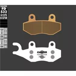 Τακάκια μοτοσυκλέτας Εμπρός Galfer SINTERED RACING COMPOUND FD325G1375R Τακάκια μοτοσυκλέτας Εμπρός Galfer SINTERED RACING COMPOUND FD325G1375R