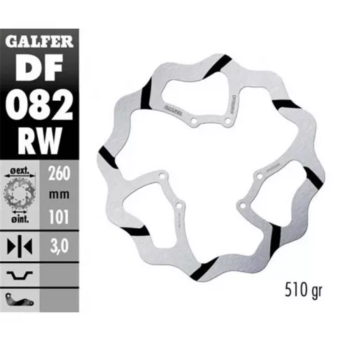Δισκόπλακα μοτοσυκλέτας εμπρός Galfer WAVE FIXED 260x3mm DF082W Δισκόπλακα μοτοσυκλέτας εμπρός Galfer WAVE FIXED 260x3mm DF082W