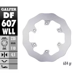 Πίσω δισκόπλακα μοτοσυκλέτας Galfer WAVE FIXED SOLID 220x4.5mm DF607WLL Πίσω δισκόπλακα μοτοσυκλέτας Galfer WAVE FIXED SOLID 220x4.5mm DF607WLL