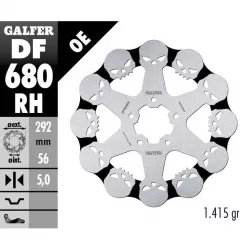 Δισκόπλακα μοτοσυκλέτας εμπρός Galfer WAVE SKULL DESIGN FIXED 292x5mm DF680RH Δισκόπλακα μοτοσυκλέτας εμπρός Galfer WAVE SKULL DESIGN FIXED 292x5mm DF680RH