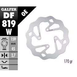 Πίσω δισκόπλακα μοτοσυκλέτας Galfer WAVE FIXED 159,5x2,7mm DF819W Πίσω δισκόπλακα μοτοσυκλέτας Galfer WAVE FIXED 159,5x2,7mm DF819W