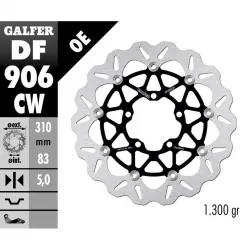 Δισκόπλακα μοτοσυκλέτας εμπρός GALFER πλευστή 309,5x5mm DF906CW Δισκόπλακα μοτοσυκλέτας εμπρός GALFER πλευστή 309,5x5mm DF906CW