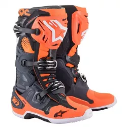 Μπότες μηχανής motocross ALPINESTARS TECH 10 Cool Gray/Orange Flourescent Μπότες μηχανής motocross ALPINESTARS TECH 10 Cool Gray/Orange Flourescent