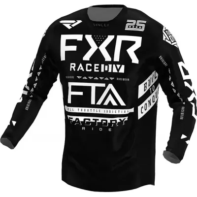 Μπλούζα motocross FXR PODIUM MX22 GLADIATOR BLACK/WHITE