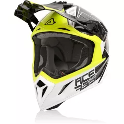 Κράνος μηχανής motocross ACERBIS STEEL CARBON WHITE/YELLOW Κράνος μηχανής motocross ACERBIS STEEL CARBON WHITE/YELLOW