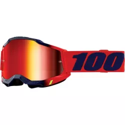 Μάσκα μηχανής motocross 100% ACCURI2 KEARNY - MIRROR RED Μάσκα μηχανής motocross 100% ACCURI2 KEARNY - MIRROR RED
