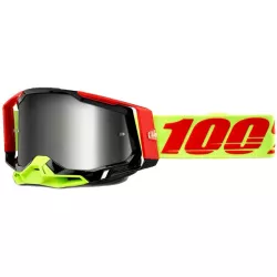 Μάσκα μηχανής motocross 100% RACECRAFT2 WIZ - FLASH SILVER