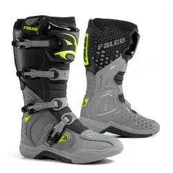 Μπότες μηχανής motocross FALCO LEVEL 2 GREY/FLUO Μπότες μηχανής motocross FALCO LEVEL 2 GREY/FLUO