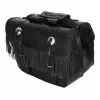 Πλαϊνές δερμάτινες βαλίτσα μηχανής ADRENALINE FRINGES ΜΑΥΡΟ