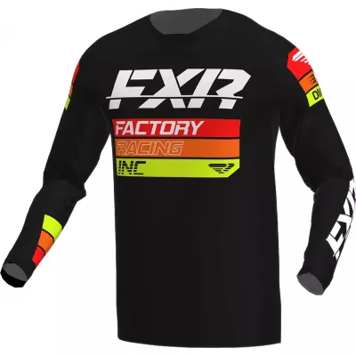 Μπλούζα μηχανής motocross FXR CLUTCH MX23 BLACK ORANGE HI VIS