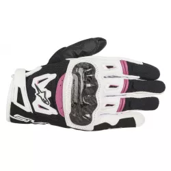 Γυναικεία γάντια μηχανής ALPINESTARS SMX-2 AIR CARBON V2 BLACK/WHITE/FUCH