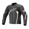 Δερμάτινο μπουφάν μηχανής ALPINESTARS FASTER V2 AIRFLOW ΜΑΥΡΟ/ΑΣΠΡΟ
