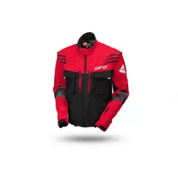 Μπουφάν μηχανής Enduro UFO TAIGA ΜΑΥΡΟ/ΚΟΚΚΙΝΟ Μπουφάν μηχανής Enduro UFO TAIGA ΜΑΥΡΟ/ΚΟΚΚΙΝΟ