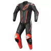 Δερματινη στολή αναβάτη ALPINESTARS FUSION LEATHER BLACK/FLUO RED