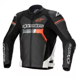 Δερμάτινο μπουφάν μηχανής ALPINESTARS GP FORCE BLACK/FLUO RED/WHITE Δερμάτινο μπουφάν μηχανής ALPINESTARS GP FORCE BLACK/FLUO RED/WHITE