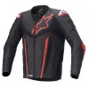 Δερμάτινο μπουφάν μηχανής ALPINESTARS FUSION BLACK/FLUO RED